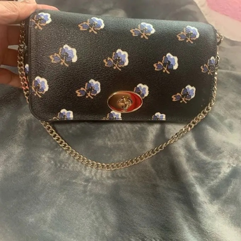 COACH Mini Bramble Rose F35909 Coated Canvas Crossbody/Shoulder/Clutch Bag - Picture 7 of 11